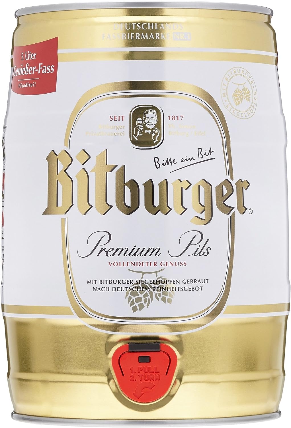 barril de 5L cerveza bitburger pilsen