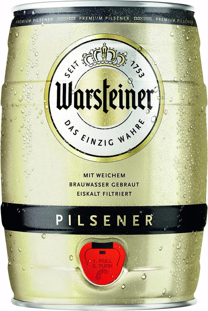 Barril de 5L de cerveza Warsteiner pilsener